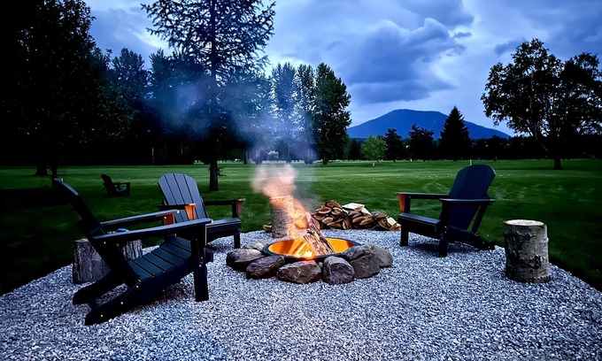 West Glacier House | Fly-Fishing Haven, 5 Min to Glacier Park, Scenic Home with Hot Tub & Firepit