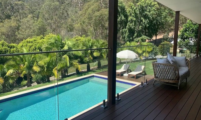 Maudsland House | Forest Oasis Views with Fireplace, Firepit & Pool