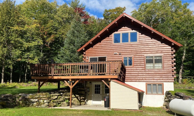 Stratton House | Forested mountain cabin near ski/hiking trails with pond, grill & fast WiFi
