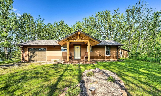 Bone Lake Cabin | Frederic Lakefront Retreat w/ Dock & Patio!
