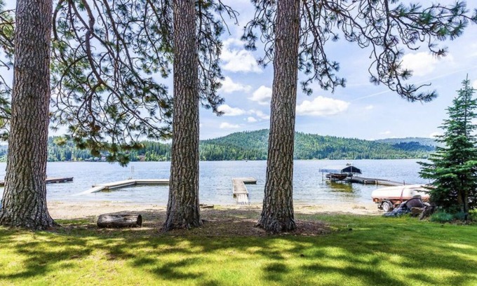 Newman Lake House | Freshly Updated Home on Private Sandy Beach