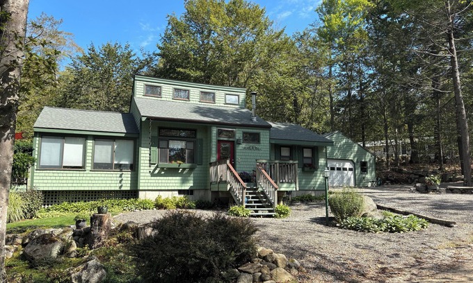 Standish House | Frye Island Getaway: Steps to the Beach + Backyard Garden Escape