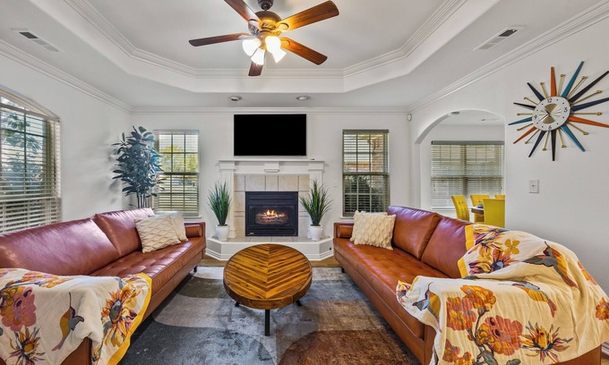 Bentonville House | Full size ping-pong and foosball table! Bike, kid, dog, & work friendly.