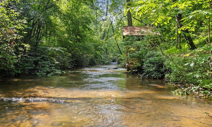 Cleveland Cabin | Fully Furnished Mid Term Rental, 10 mins to Helen, Creekside fishing, Firepit