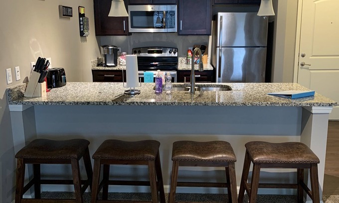 Overland Park Apartment | Fully Stocked Apartment, Close to Everything!