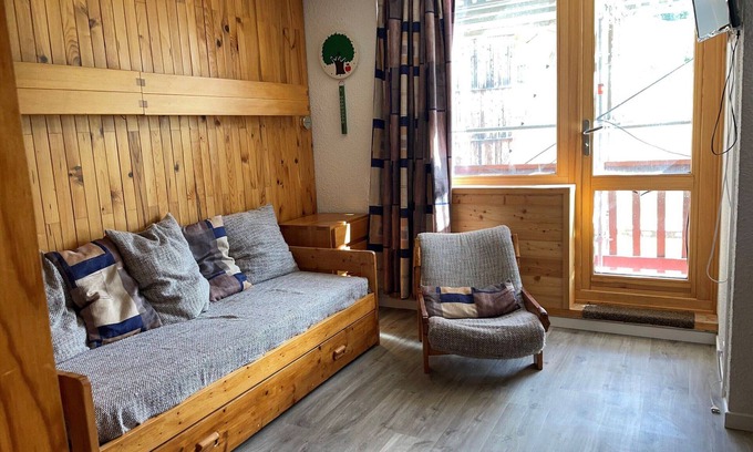 Plagne Villages Apartment | Functional and bright studio, ski-in/ski-out, balcony