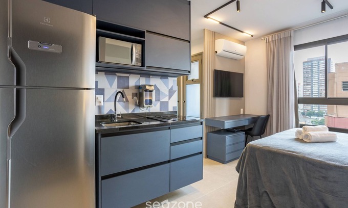 Campo Belo Apartment | Functional Studio Near Subway Gba908