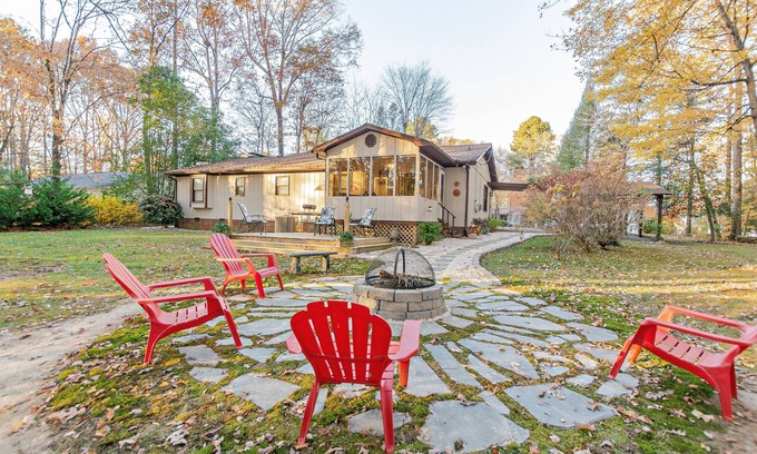 Asheboro House | Furniture Market Special - Adventure Lodge-Gameroom, Fire Ring, NC ZOO