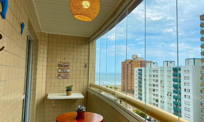 Guilhermina Apartment | G086 - Apto vista mar na quadra da Feirinha da Guilhermina