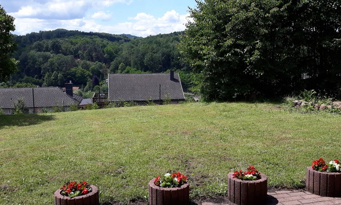 Bundenthal Apartment | Garden view vacation apartment with garden & terrace on a hillside in Dahner Felsenland