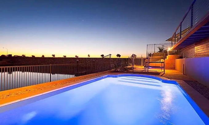 Exmouth House | Gecko - Swimming Pool and Boat Jetty. Beautifully equipped family home.