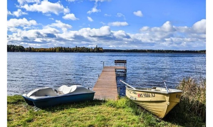 St Germain House | Get Lost on Lost Lake in this cozy 3 bdrm home w/firepit and dock.
