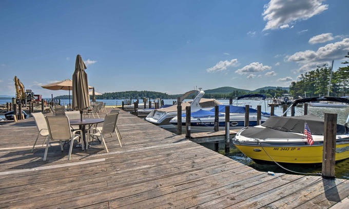 Gilford Apartment | Gilford Escape w/Boat Slip on Sanders Bay!