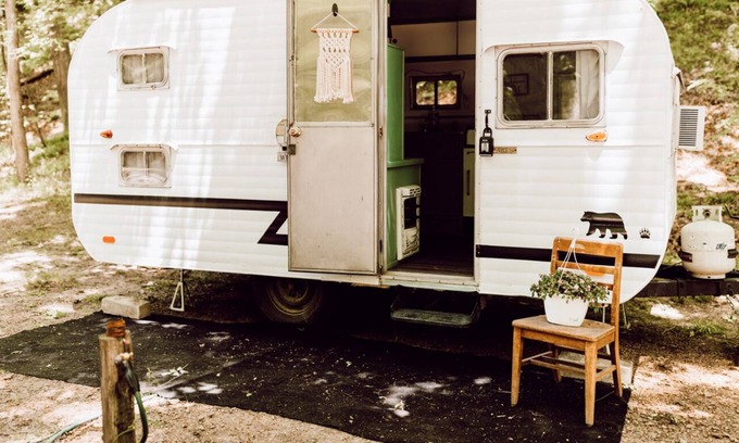 Gnaw Bone House | Glamp in the Garwood Cub | Vintage Camper at Campground