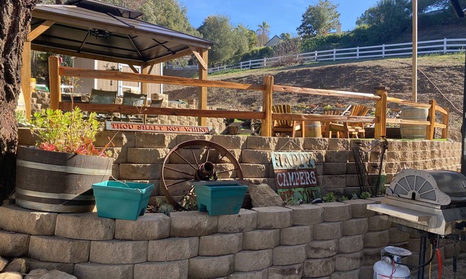 Fallbrook House | Glamper camper on site!