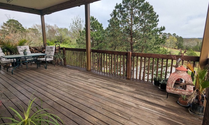 Oden RV Rental | Glamping deck. keep your tent out of the rain and have access to electricity.
