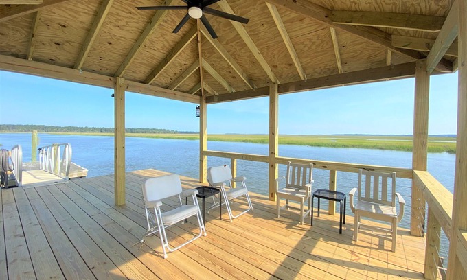 Edisto Island House | Gone Away - Angler's Paradise; Expansive Creek Views; Private Deep Water Dock; Sunset Views