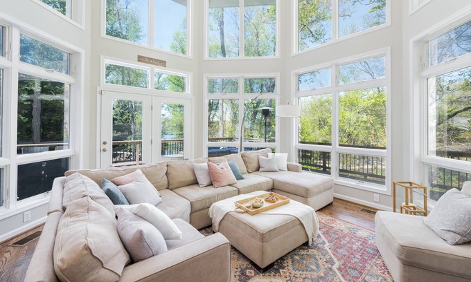 Livingston House | Gorgeous Waterfront Retreat with Private Dock & 6 Wooded Acres