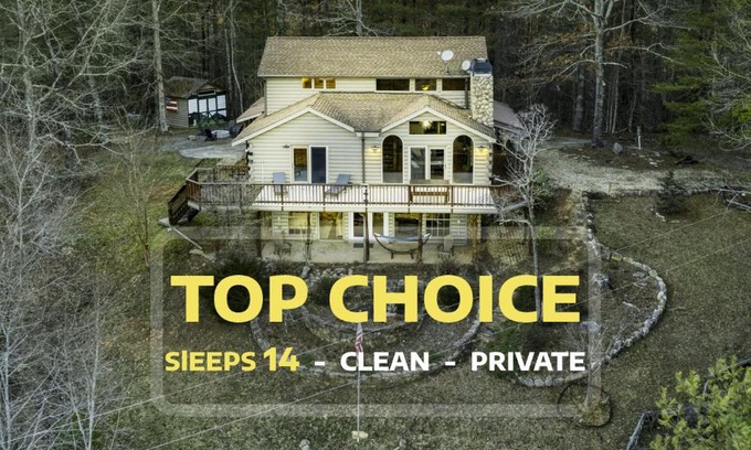 Mineral Bluff Ski Chalet | Gorgeous 6BR Cabin w/Spa, Firepit, Arcade& Mountain View