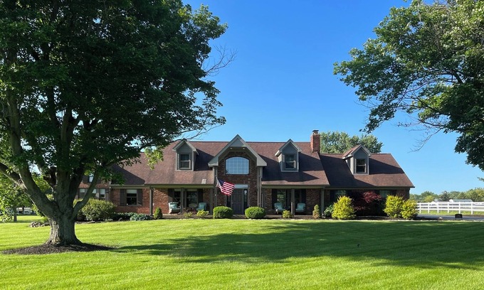 The Village of West Clay House | Gorgeous large home with scenic views and a private pool in the heart of Carmel