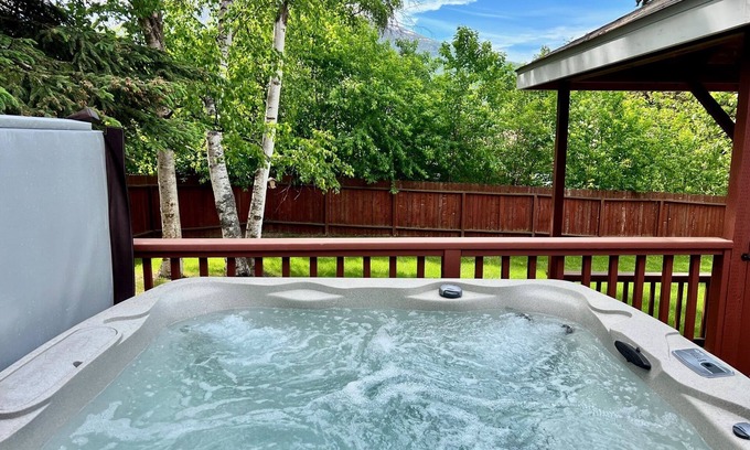 Eagle River House | Gorgeous Mountain Views, peaceful retreat with Hot Tub, Fenced Yard & Huge Deck!