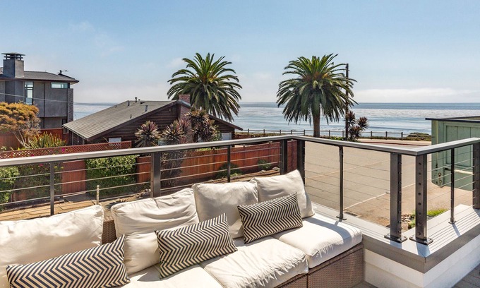 Opal Cliffs House | Gorgeous ocean-view home near Redwoods State Park and a walk to the beach