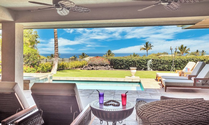 Kamuela Villa | Gorgeous Ocean View Villa with Heated Pool/Spa, Mauna Kea Club Member