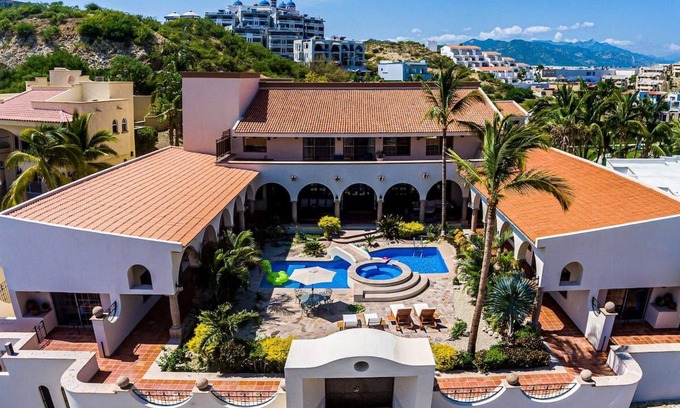 Downtown San Jose del Cabo Villa | Gorgeous View Spanish Villa near beach & town! Sleeps 20! Maid service included
