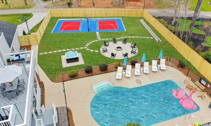 Greensboro House | Greensboro Getaway Villa | Pool + HotTub + Golf + Basketball Court + Pickleball