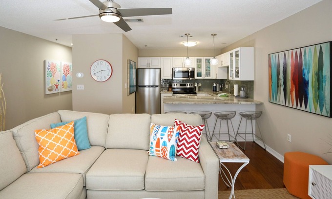 Gulf Place Condo | Gulf Place - Private Beach Access- Heated Pool!