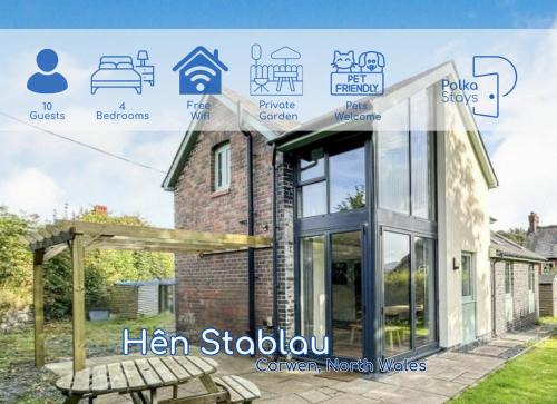 Corwen House | Hên Stablau - Spacious Pet-Friendly Welsh Retreat by PolkaStays