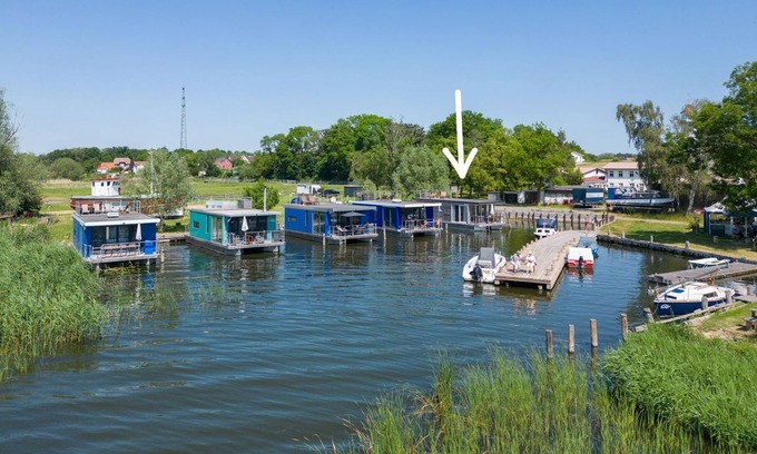 Usedom Boat Rental | Hafenresort Karnin - Houseboat Glaukos - Houseboat Glaukos
