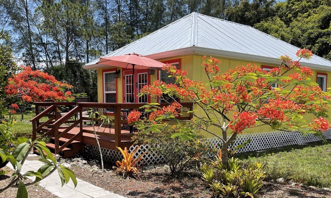 Bokeelia Cottage | Has all of the modern comforts-hidden in the palm and mango groves.