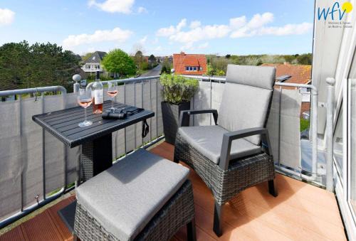 Wangerooge Apartment | Haus Dünenrose Ferienwohnung Strandläufer