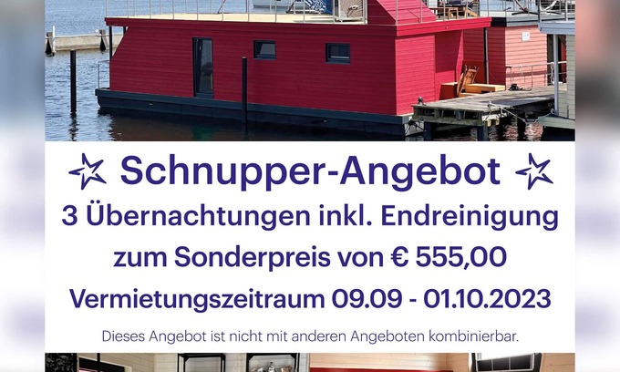 Ostholstein Apartment | Hausboot für 4 Gäste mit 40m² in Fehmarn OT Burgtiefe