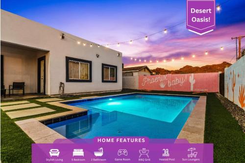 New Northtown House | Heated Pool Game Room, Mountain Views