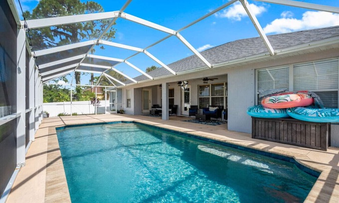 North Port House | Heated Pool! Lanai, 4 BR
