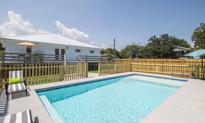 Waveland House | Heated Pool, Walk 2 Beach, 3 King Beds, Sand Volleyball, Firepit, Pet Friendly
