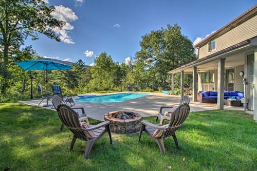 Ludlow House | Heated Saltwater Pool Riverfront Home in Ludlow