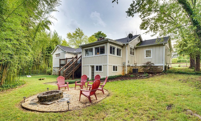 Druid Hills House | Hendersonville Haven w/Fire Pit, Grill, Deck!