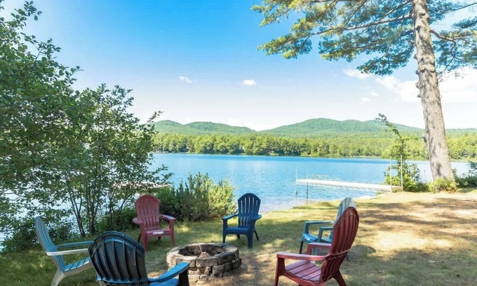 Sanbornton House | Hermit Lake Escape: Family Fun - Beachfront, BBQ!