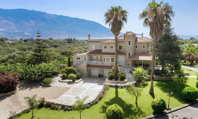 Spartia Villa | Hidden Gem Estate Luxury villa kefalonia private pool stunning sea mountain view