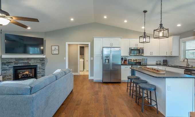 Weaverville House | Hilltop Haven - Game room - Fireplace - 15 To Downtown Asheville