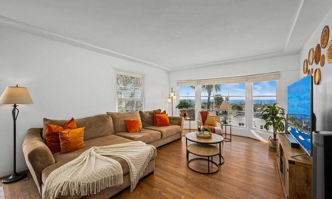 Point Loma Heights House | Hilltop hideaway with water view, alfresco courtyard, 1 mile to beach & OB Pier