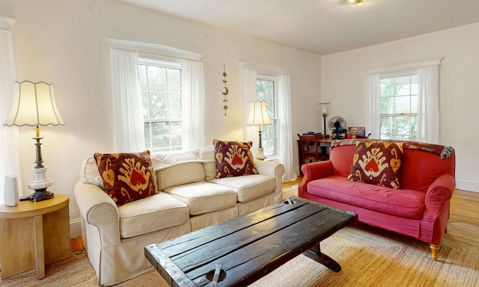 Montpelier House | Historic 1860s farmhouse & back house with a large yard, washer/dryer, & deck