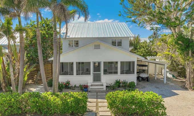 Boca Grande House | Historic 1911 Cottage with Pool, 2 Blocks from Orange Sunsets on Beach and Town