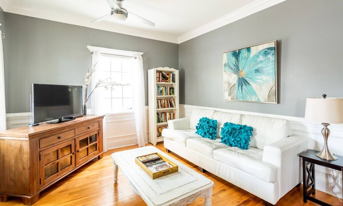 Beach Institute Apartment | Historic Charming Cottage with King Bed for Two by Lucky Savannah