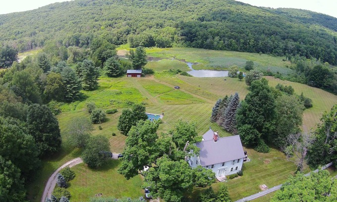 New Preston House | Historic Estate on 40 Private Acres with Pool, Pond & Views!