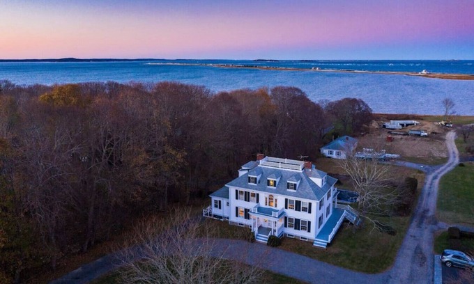 Chiltonville House | Historic Manor with Amazing Cape Cod Bay Views, Walk to Town, Pool & Hot Tub