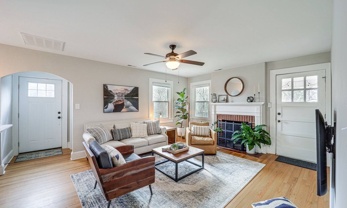 Morganton House | Historic Morganton Home w/ Patio & Fire Pit!